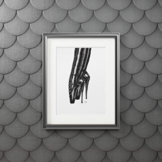 En Pointe - Fine Fetish Footwear Art Prints - Ballet Boots, BDSM, Fetish