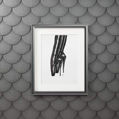 En Pointe - Fine Fetish Footwear Art Prints - Ballet Boots, BDSM, Fetish