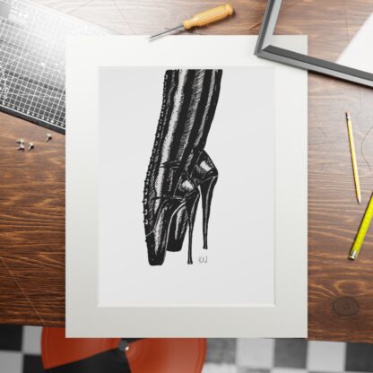 En Pointe - Fine Fetish Footwear Art Prints - Ballet Boots, BDSM, Fetish - Image 4