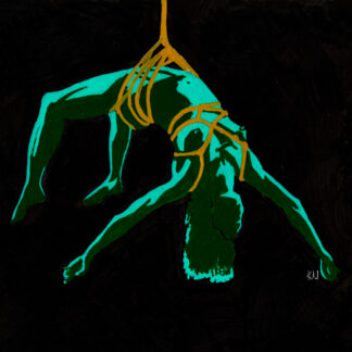 Falling - Bondage shibari art print, BDSM, Fetish
