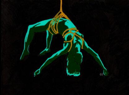 Falling - Bondage shibari art print, BDSM, Fetish